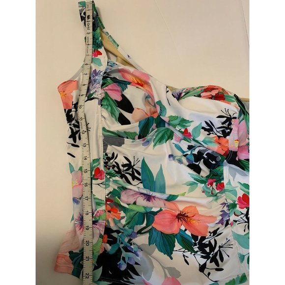 Shore Club Floral Tankini Top/Brief Attached Bra - Picture 9 of 9